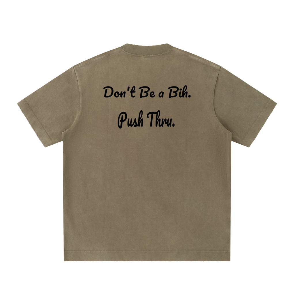 Custom Heavyweight Vintage Washed Frayed T-Shirt