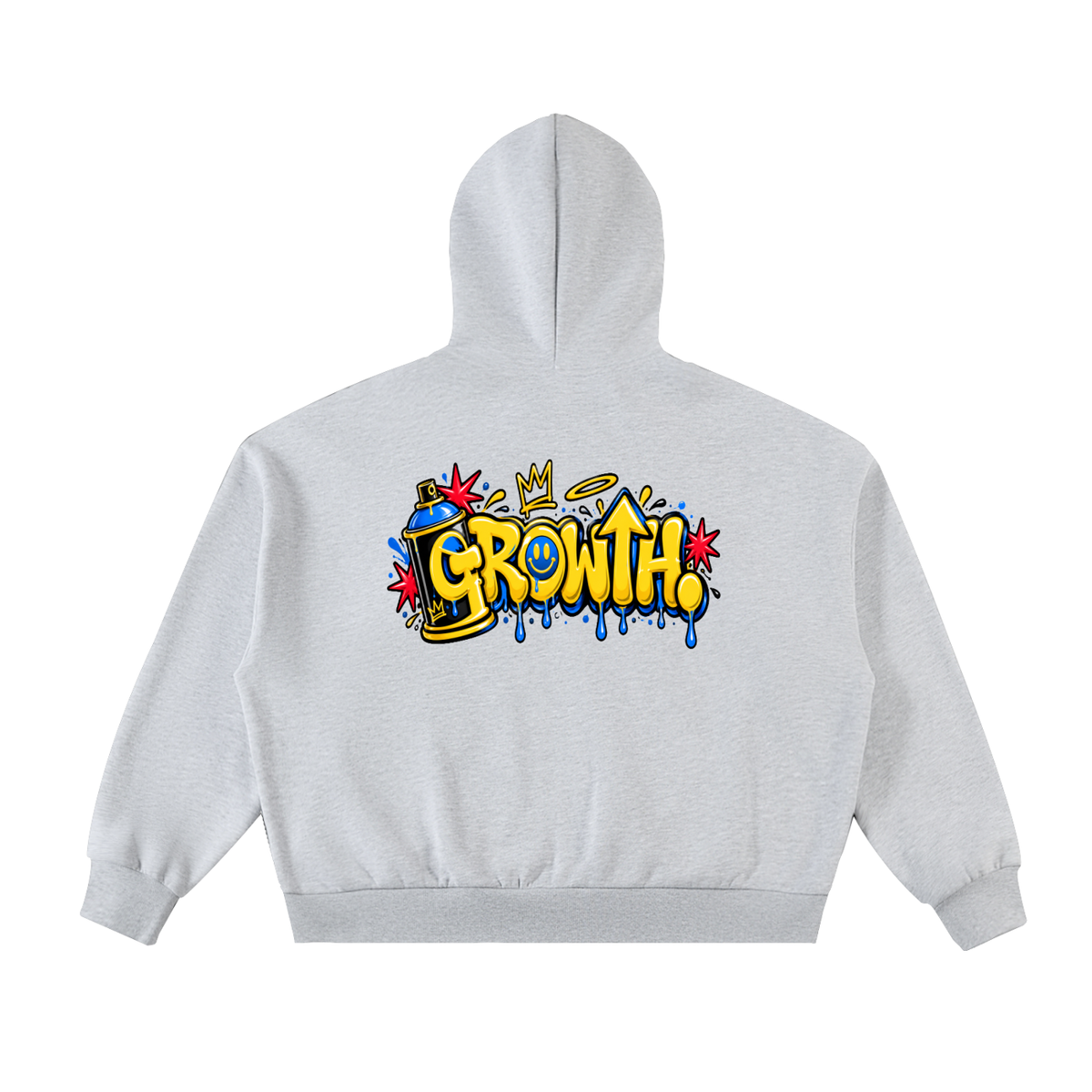 Fleeced Full-Zip Boxy Hoodie