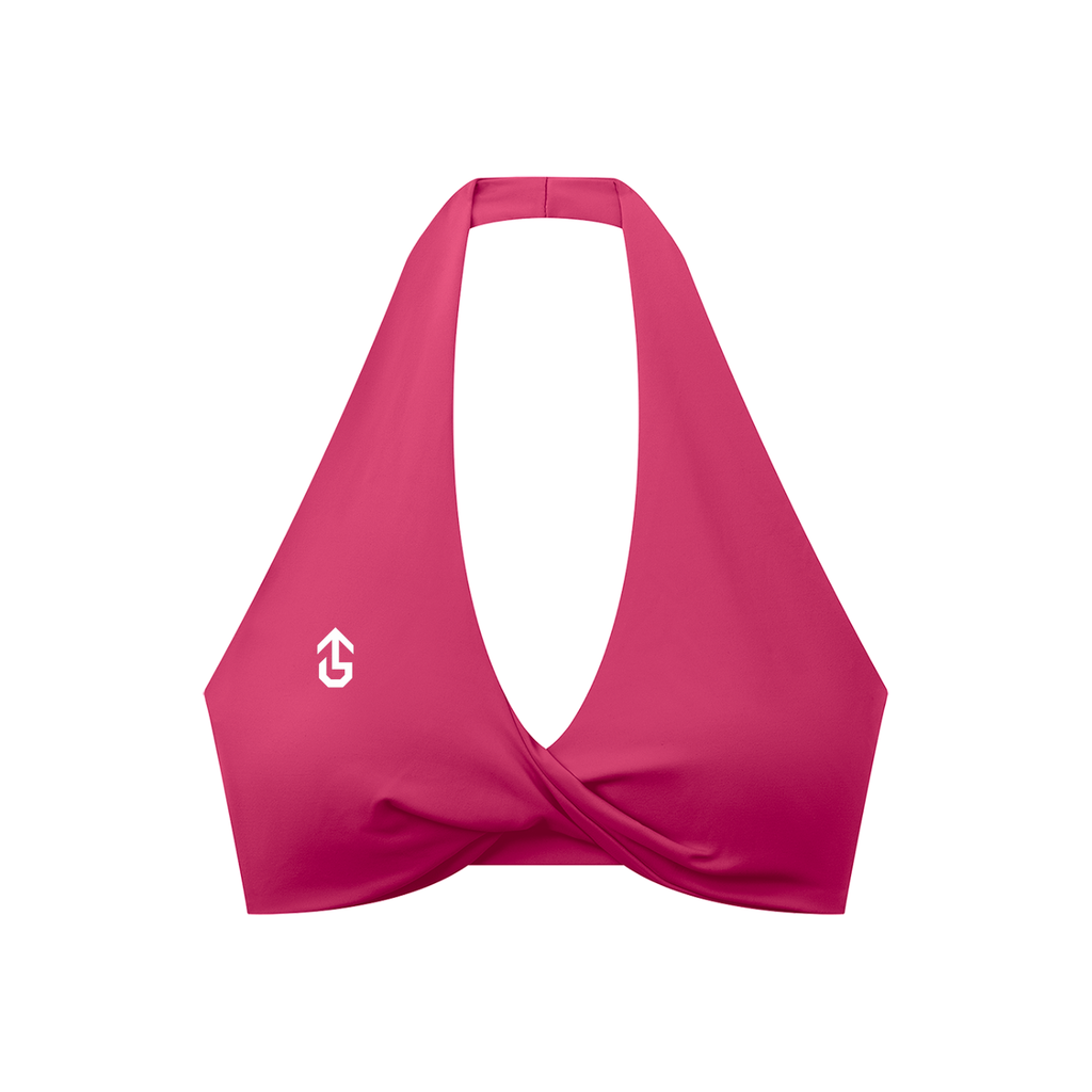 Women's Pleated Halter Sports Bra