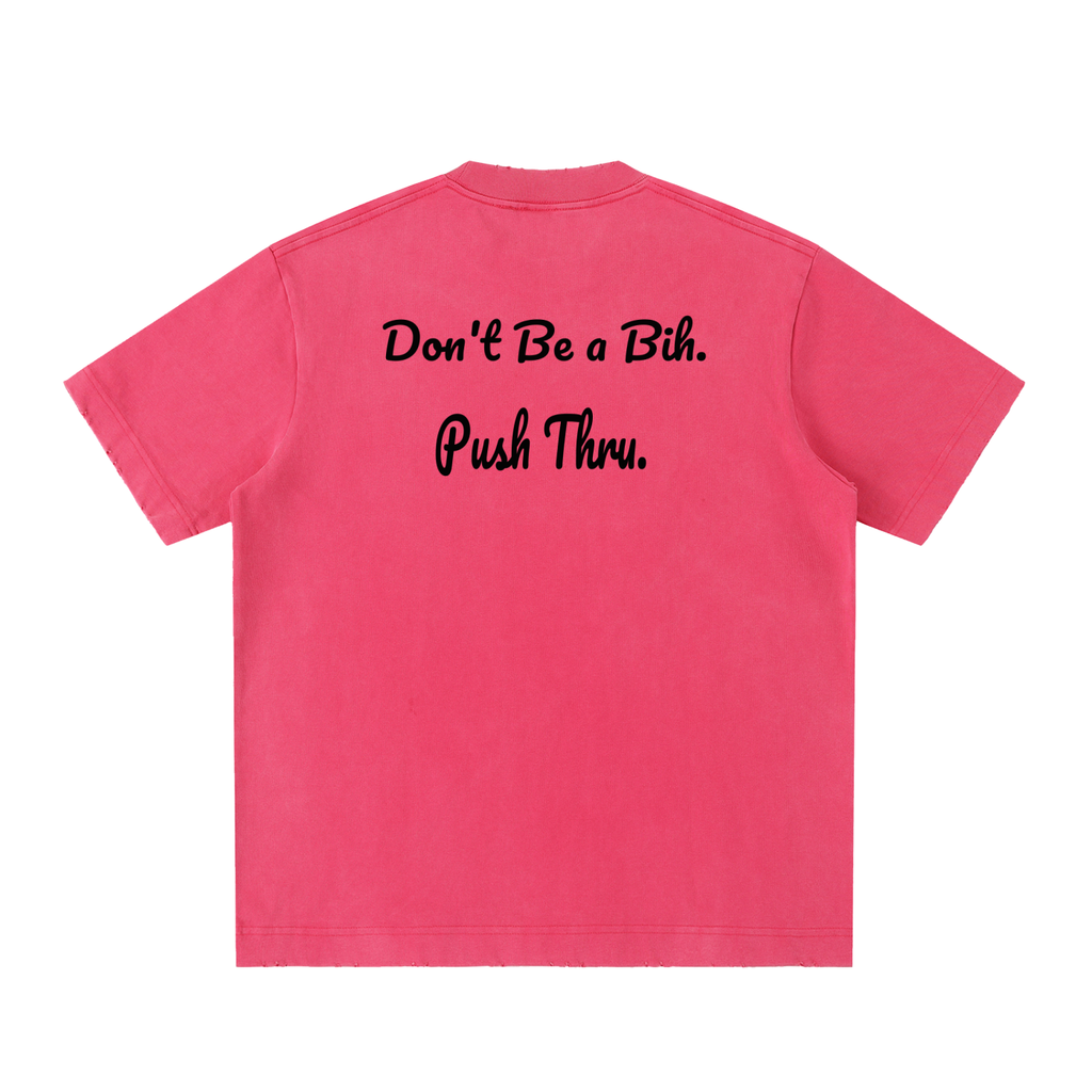 Custom Heavyweight Vintage Washed Frayed T-Shirt