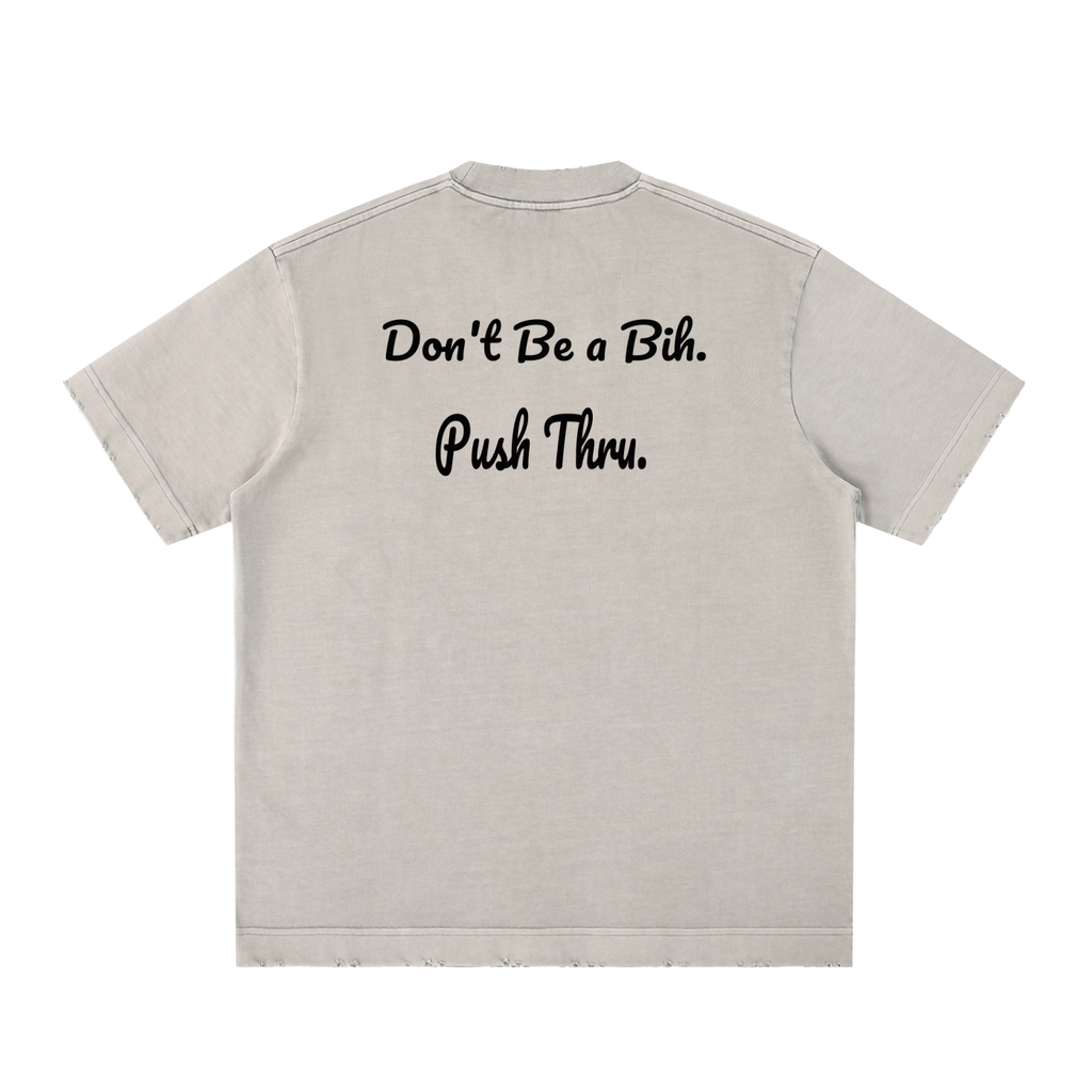 Custom Heavyweight Vintage Washed Frayed T-Shirt