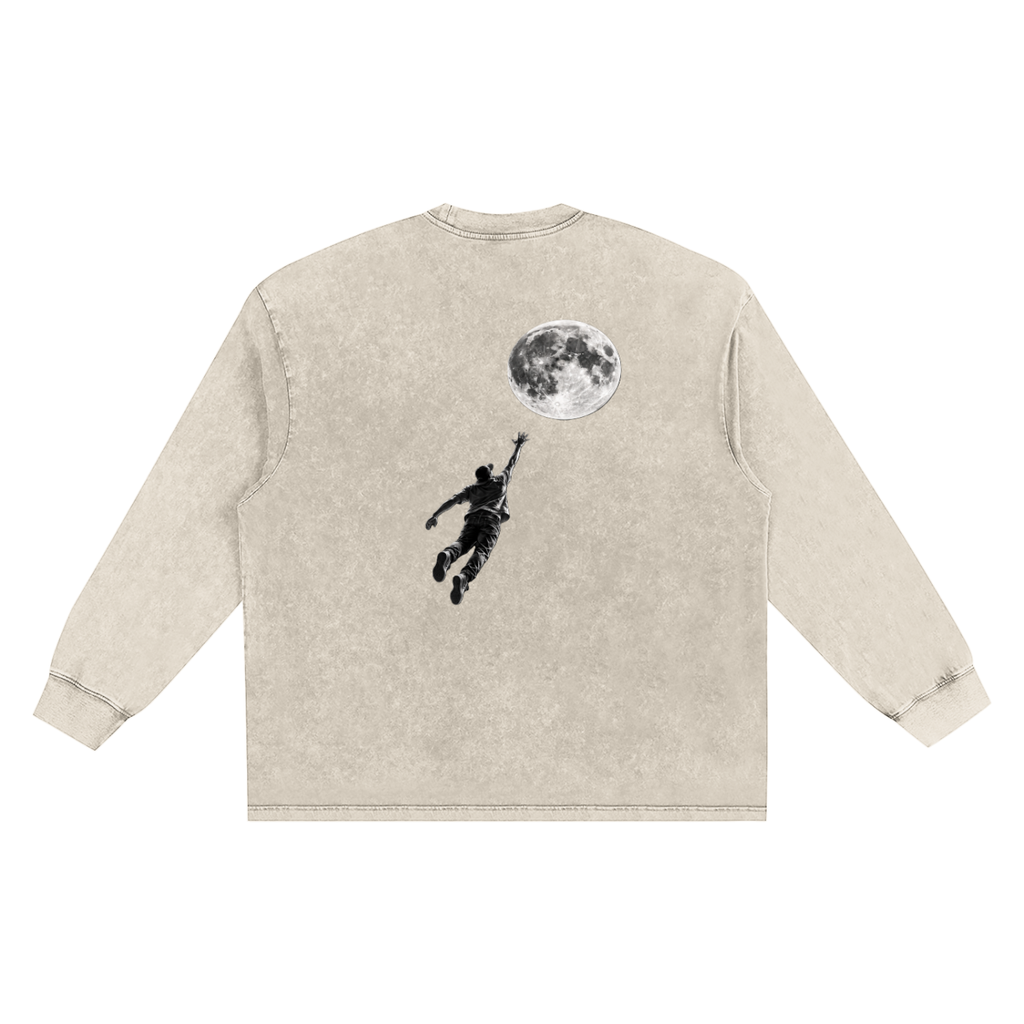 Snow Washed Frayed Edge T-Shirt