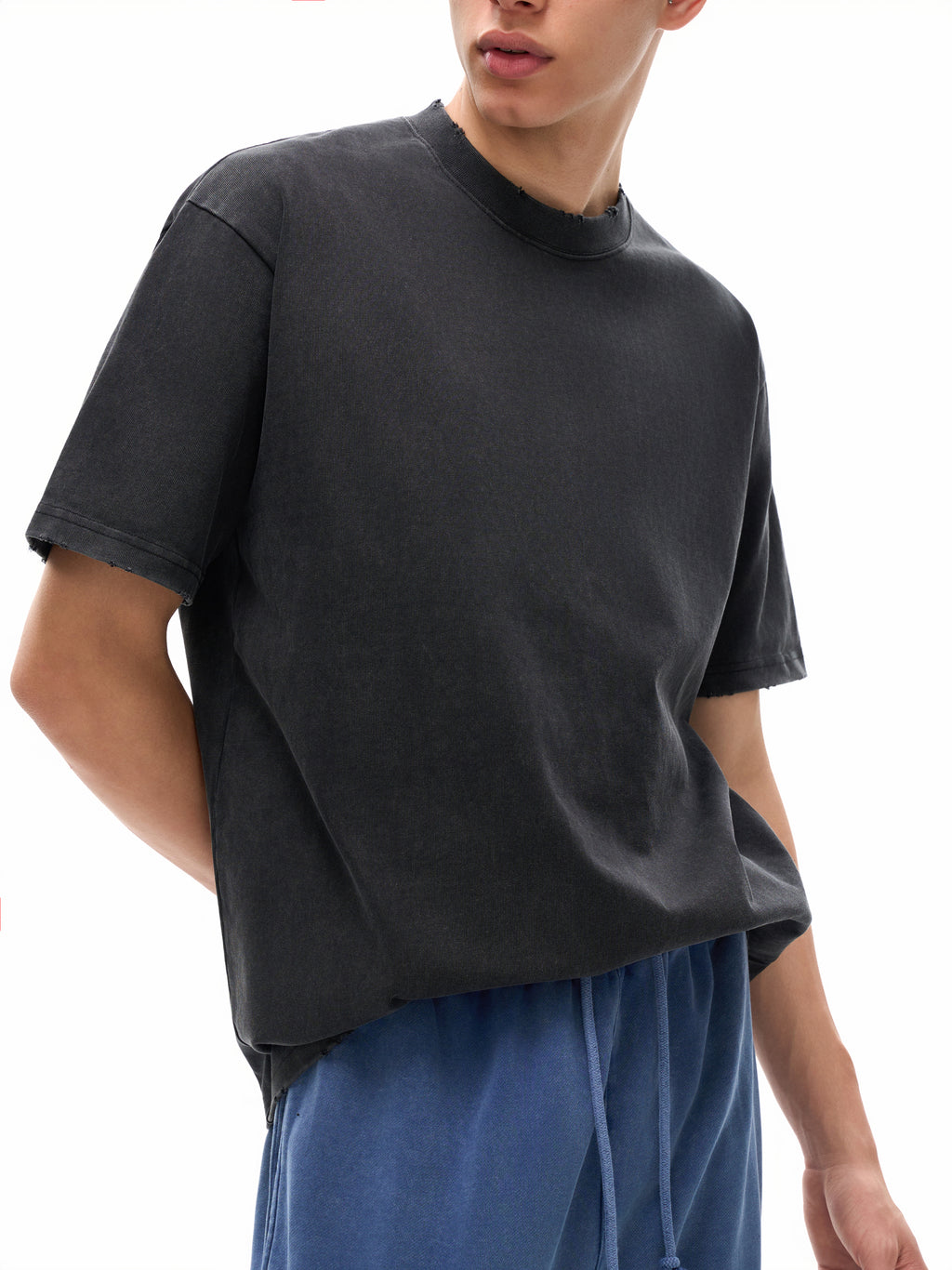 Custom Heavyweight Vintage Washed Frayed T-Shirt